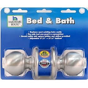 Click here to buy Hardware House 422576 Helena Privacy Knob Satin Nickel by Hardware House.