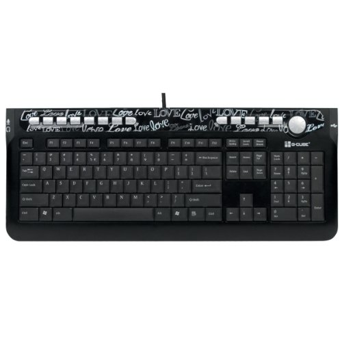 G-Cube GKBW-5LL Love Letters schurgebunden Slim-Tastatur Preisvergleich