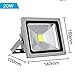 GLW 20W LED Floodlight Warm White Waterproof 110V AC Flood Light 10W 12V DC White Waterpoof Outdoor Security Floodlight 100W Halogen Equivalent