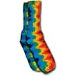 Rainbow Tie Dye Crew Socks Fits Shoe Size 9-11
