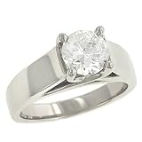 Trellis Solitaire Ring with Diamonds .06cttw (CZ ctr)