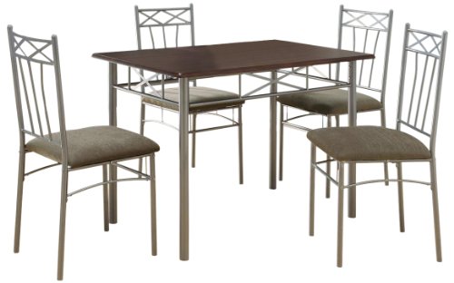 Monarch Specialties Cappuccino Silver Set 5-Piece