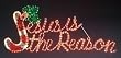 4' Rope Light "Jesus is the Reason" Lighted Christmas Yard Art