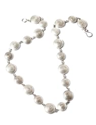 Silver filigree link necklace, Starlight Moon - Peruvian Sterling Silver Filigree Necklace