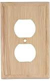GE 51555 Unfinished Wood Duplex Receptacle Wall Plate