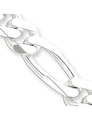Sterling Silver 9mm Figaro Chain 18 Inches