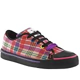 Babycham Checks Lace - 7 Uk - Black and Purple - Fabric
