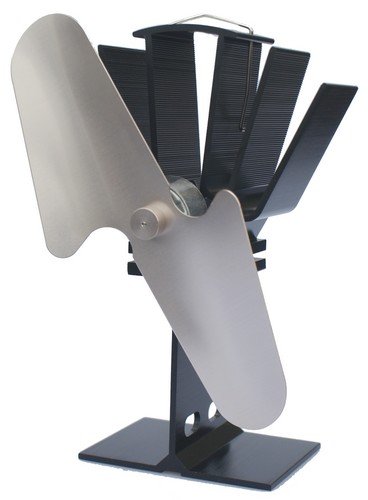 Buy Heat Powered Wood Burning Stove Fireplace Fan - Eco Friendly Heating - Nickel - Promo Offer