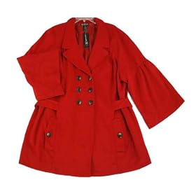 INC International Concepts? Plus Size Double-Breasted Coat with Lantern Sleeve