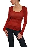 Women’s American Vintage Massachusetts L/S Scoop Neck T-Shirt in Bordeaux
