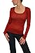 Women's American Vintage Massachusetts L/S Scoop T-Shirt in Bordeaux Size L