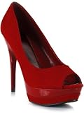 Delicious Scuba Peep Toe Platform Stiletto Heel