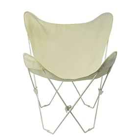 Algoma 4052-00 Butterfly Chair White Frame, Natural by 