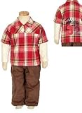 Bebini 2-Pc Plaid Flannel Shirt with Cords