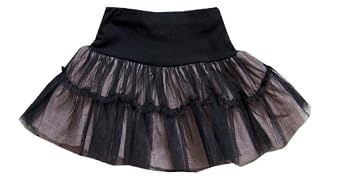 Kate Mack Sophisticated Black Layered Tiered Skirt