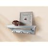 Wall Mounted Shelf with Pegs in White Finish