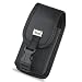 (PLUS SIZE) Heavy Duty Rugged Nylon Canvas Protective Carrying Cell Phone Case Pouch (with Metal belt Clip) for IPHONE 3G/4S (PLUS SIZE- (Fits With PROTECTOR/SKIN ALREADY ON THE IPHONE) - BLACK