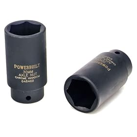 Powerbuilt 648470 1/2-Inch Driver by 32mm Axle Nut Socket
