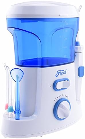 Oral Irrigator, Power Floss Dental Water Jet with 7 Nozzles and 10 Pressure Setting Water Jet for Quick and Easy Dental Health&amp; Hygiene