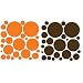 72 Wall Polka Dots Orange and Brown