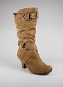 Suede Strappy Buckle Boot