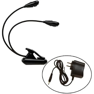Clip-on 2 Headed Office Desk Light with AC Adapter Included by DBR