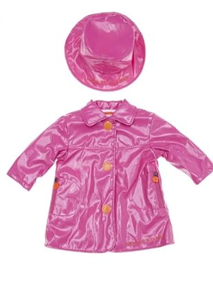Agatha Ruiz de la Prada Kids Conjunto Impermeable / Gorro bolsillos (Rosa)