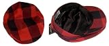 RED and BLACK PLAID CABBIE BERET HAT