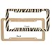 OxGord 2pc Set Plastic License Plate Frames with ZebraTiger Stripes, Brown Black