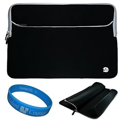 Netbook 12.1 inch Black carry case for Lenovo Thinkpad X201 X200 X201S 3249-MDU Lenovo S12 X60 1706 + SumacLife TM Wisdom Courage Wristband