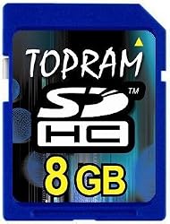 8GB SDHC Card for Canon, Nikon Digital Camera by TOPRAM