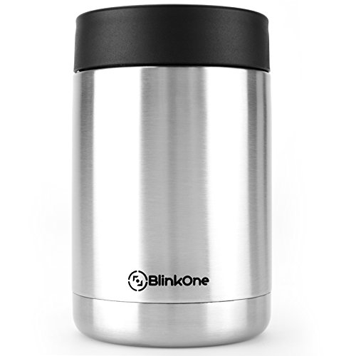 BlinkOne Can Cooler: Stainless Steel Beverage Bottle Insulator Holder and Cooling Jar (12 Oz)