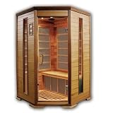 Corner 2 – 3 Person Ultimate Series Red Cedar Infrared Sauna with 7 Nano Carbon Heaters