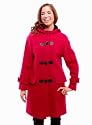 DAMEN DUFFLECOAT ROT AUS CASHMERE/KASCHMIRWOLLE FÜR DEN WINTER