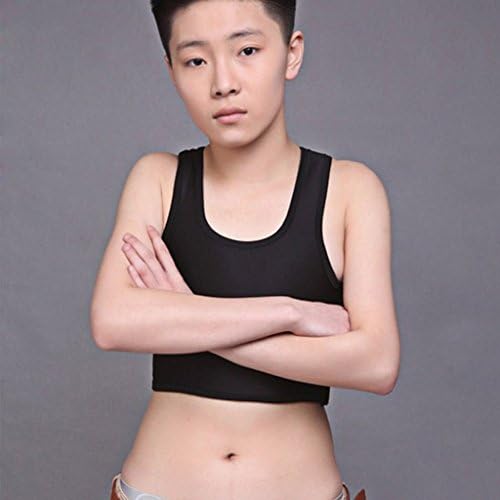 Runcent Tomboy Lesbian Short Vest Binder Tops Breathable Buckle Short Chest Breast Binder Trans Corsets