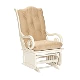 Sleigh-Back Glider - Beige/ Antique White