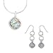 Ancient Roman Glass Drop French Wire Earrings and Necklace