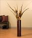 27 in. Brown Bamboo Floor Vase, Tropical Heliconia and Palms