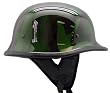 German Army Camo Motorcycle Biker Cruiser Touring Scooter Half Helmet DOT (XLarge)