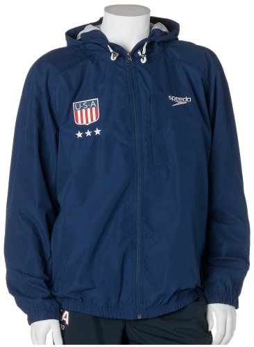 Speedo Men's Americana USA Hooded Windbreaker Jacket