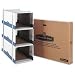 Stax Cubes, Legal/Letter, Steel Frame, 13-3/4 x 33 x 11-1/4, White/Blue, 6/Ctn