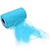 KING DO WAY Tulle Roll Spool 6''x50yd(6''x150') Wedding Party Decor,Lake Blue