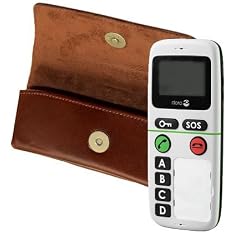 Original MTT Quertasche fuer / Doro HandlePlus 334gsm / Horizontal Tasche Ledertasche Handytasche Etui mit Clip und Sicherheitsschlaufe* in der Farbe Braun