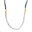 Necklace With 43.65ctw Genuine Sapphires Beautifully Designed in 18K Yellow Gold. Total item weight 9.0g Length 18.5in