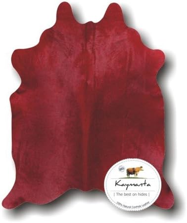Dyed Cowhide Rug ~ Brazilian Colored Hide (RED)