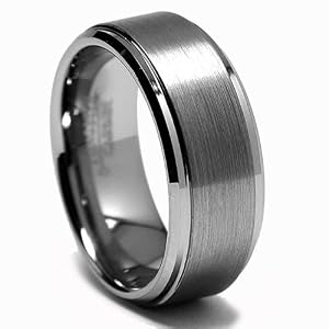 9MM High Polish / Matte Finish Men’s Tungsten Ring Wedding Band Sizes 8 to 15