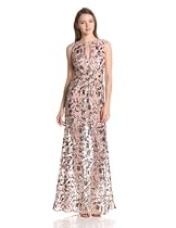 Hot Sale BCBGMAXAZRIA Women's Hana Sleeveless V-Neck Evening Dress, Bare Pink, 8
