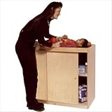 Steffy Wood Changing Table with Plywood Doors