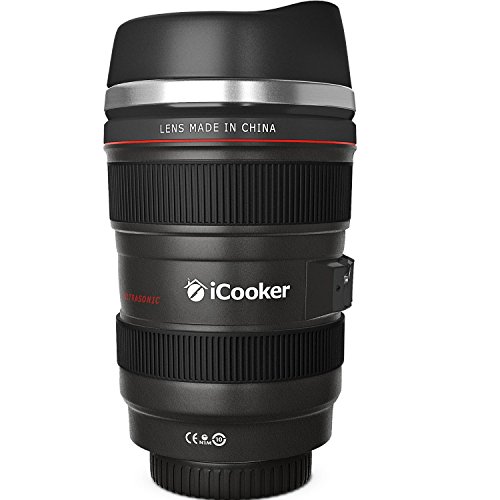 12oz Travel Coffee Mug - Camera Lens Thermos Travel Mugs for Men & Women - Exemplar 1:1 Canon EF 24-105mm F/4L IS USM Lens - Latest Generation Refreshments With Drinking & Quality Stainless Steel Insulated - Best for Morning - Cool Individualized Photo