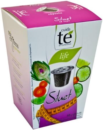 Cuida Te Siluet Red, Red Tea with Artichokes, Carrots, Lime, Nespresso compatible, 10 Capsules